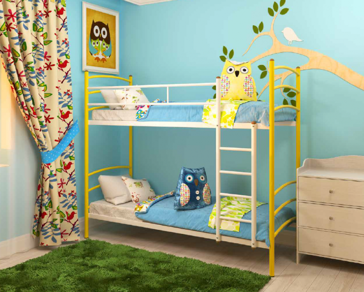 Кровать Милана Duo 800х1900 Желтая_1