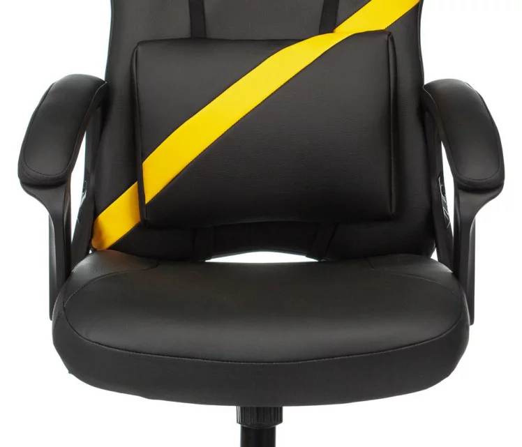Геймерское кресло Бюрократ ZOMBIE DRIVER Черный-желтый_4