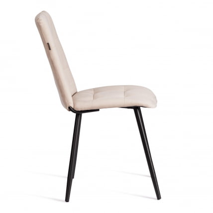 Стул обеденный Asti велюр, молочный/черный, (Porsche 2)_1