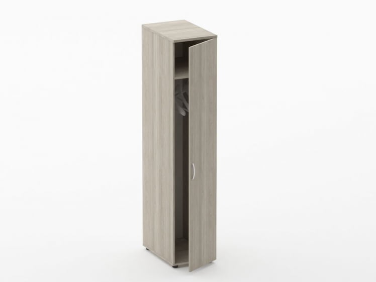 Шкаф для одежды узкий Glassy 6.19.30Пр Дуб сантана светлый_1