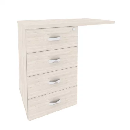 Тумба приставная (универсальная л/пр) ONIX O.TPU-4 Денвер Светлый_0