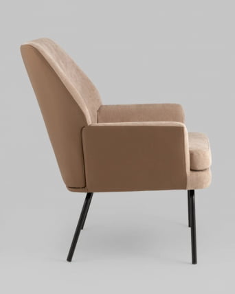 Кресло Харви Светло-коричневый с коричневой экокожей_6