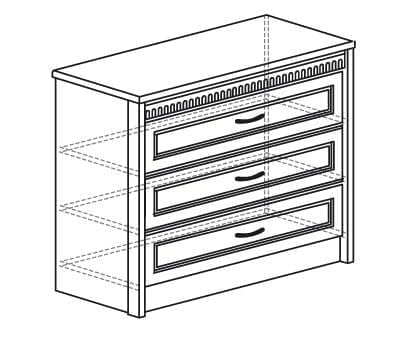 Комод Лючия 192 Дуб Оксфорд серый_1
