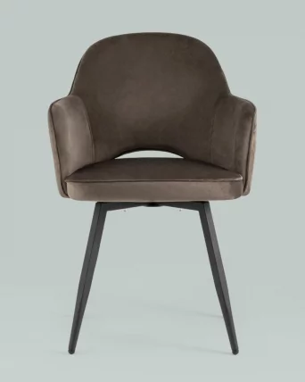 Стул Венера вращающийся велюр Коричневый_2