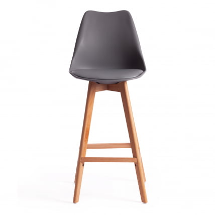 Стул барный TULIP BAR (mod. C1014H) пластик/дерево, 57 х 48 х 104 см, серый 024 /натуральный_4