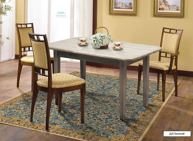 Стол обеденный массив Дуб беленый (1100)_0