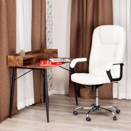 Кресло СН9944 (22) хром кож/зам, белый, 36-01_11