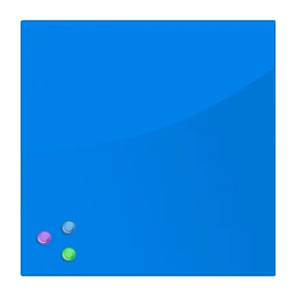 Доска магнитно-маркерная стеклянная BRAUBERG 45х45 см Синяя_0