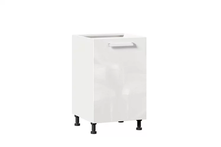 Тумба кухонная 500 Герда ЛД 272.045.000 Белый/Белый глянец_0