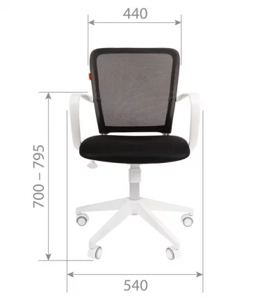 Кресло для оператора Chairman 698 white TW Оранжевое_3