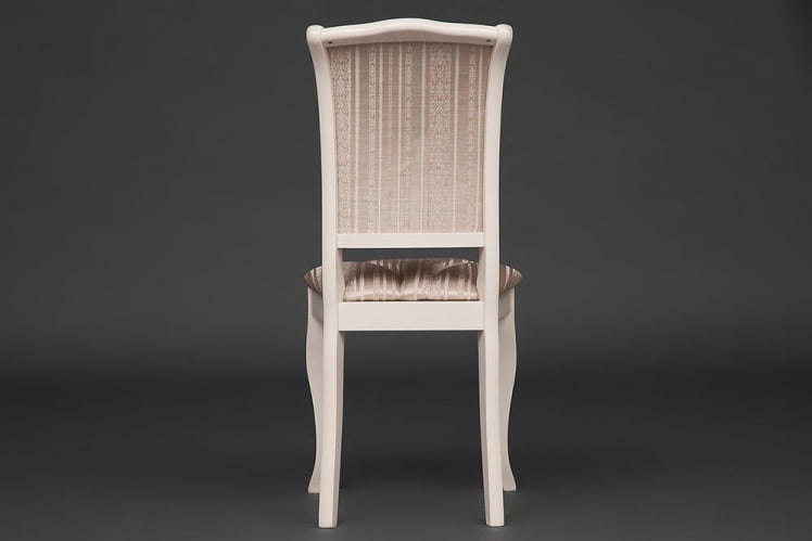 Стул Opera ( OP-SC ) дерево гевея, 45х53х97см, ivory white (слоновая кость 2-5), ткань бежевая, рисунок золотистый (180-9_4