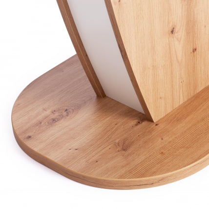 Стол обеденный SATURN ЛДСП, 120-160x80x75,5 см, Дуб Артисан/Белый_13