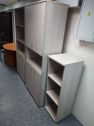 Шкаф средний открытый Twin 16.14.12 Дуб Сантана светлый_2