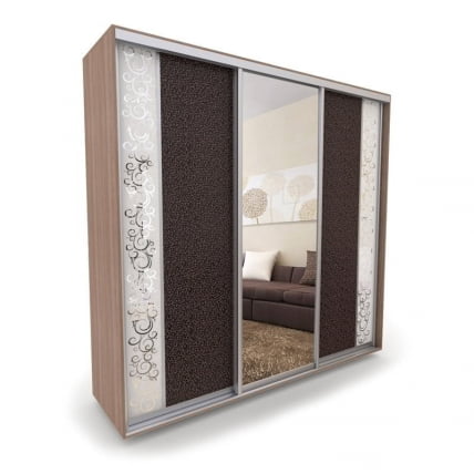 Шкаф-купе 3-х дверный Акцент-Вера КС 1800х600 Ясень шимо тёмный_0