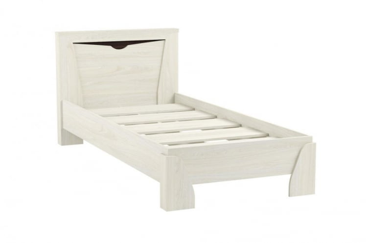 Кровать 900 Лючия 33.07 с настилом Ясень анкор светлый Венге_1