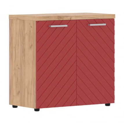 Шкаф с глухими малыми дверьми и топом Torr LUX TLLC 85.1 Дуб Бофорд Красный_0