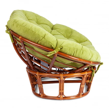 Диван MAMASAN/МАМАСАН 23/02 W /с подушкой/ подушка 182х119 см, 169х102х80 см, Cognac (коньяк), флок, олива, 23_1