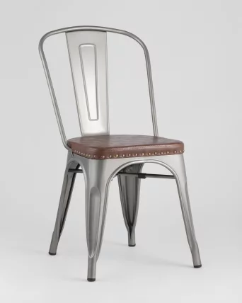 Стул TOLIX SOFT мягкий Серебристый_1