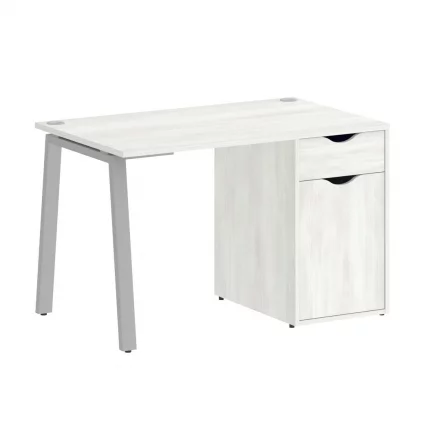 Стол письменный HOME OFFICE VR.SP-3-118.1.A Снежная Платина/Серый металл_0