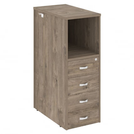 Тумба 4 ящика проходная, средняя ONIX O.R-TV-4 Тиквуд Темный_0