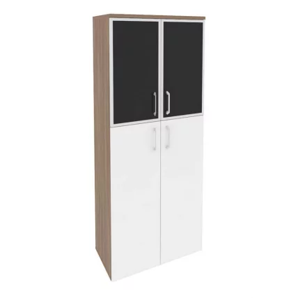 Шкаф высокий широкий ONIX O.ST-1.7R black Дуб Аризона/Белый_0
