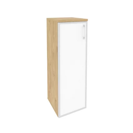 Шкаф средний узкий левый ONIX O.SU-2.4R(L) white Тиквуд Светлый_0