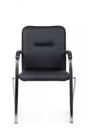 Стул Самба с пластиковыми подлокотниками SMB-03H Хром гальв. Черный_7