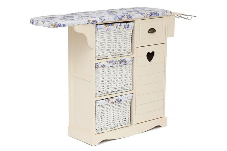 Гладильный комод с 3-я корзинами Secret De Maison PLANCHE ( mod. HX13-302 ) Слоновая кость_0