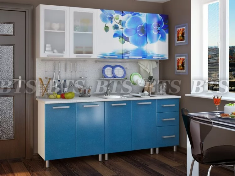 Кухня 2,0 м Люкс Лазурь_0