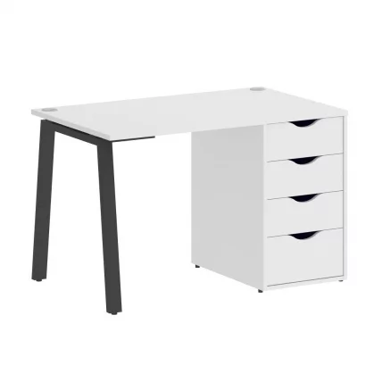 Стол письменный HOME OFFICE VR.SP-3-118.4.A Белый Бриллиант/Антрацит металл_0