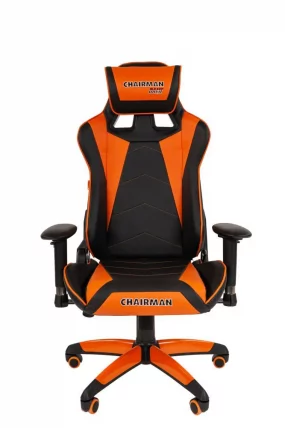 Кресло геймерское CHAIRMAN GAME 44 Черный-оранжевый_1
