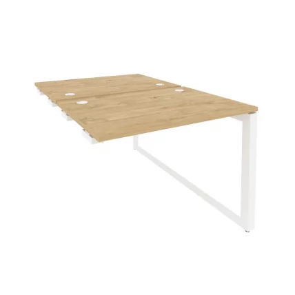 Стол-приставка двойной на О-образном м/к к опорым элем. ONIX O.MO-D.SPR-1.7 Тиквуд Светлый/Белый_0