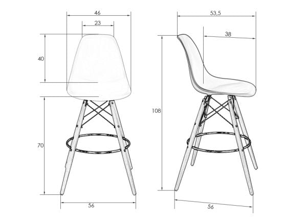 Стул барный DOBRIN DSW BAR (ножки светлый бук, цвет сливовый (R-13)) 2 шт_7