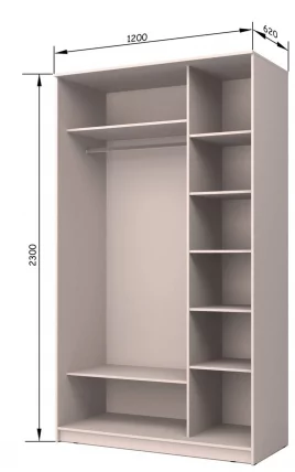 Шкаф-купе Хит-23-12-15 Ясень шимо темный_2