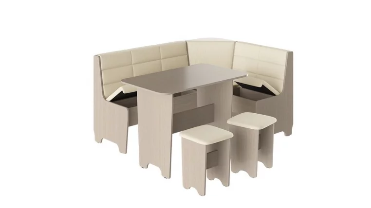 Кухонный уголок Техас Исп.2 Дуб Белфорт/Кашемир Крем_1