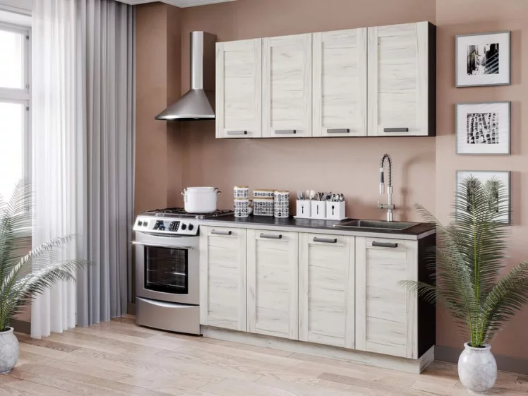 Шкаф кухонный 400 высокий Винченца ЛД 234.420.000.082 Черный Дуб Крафт белый_2