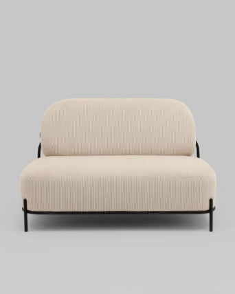 Диван Стоун велюр рельефный молочный_1