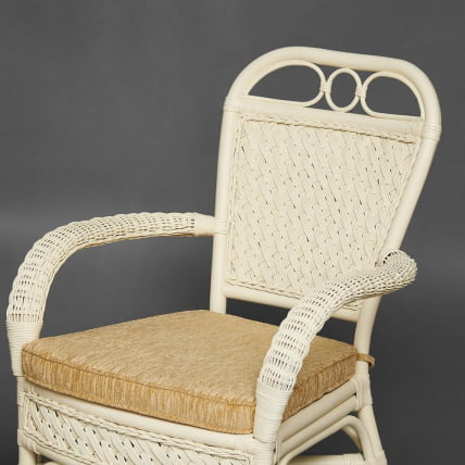 Комплект террасный ANDREA (стол кофейный со стеклом + 2 кресла + подушки) ротанг, 64х67х92см / D60х55, TCH White (белый)_12