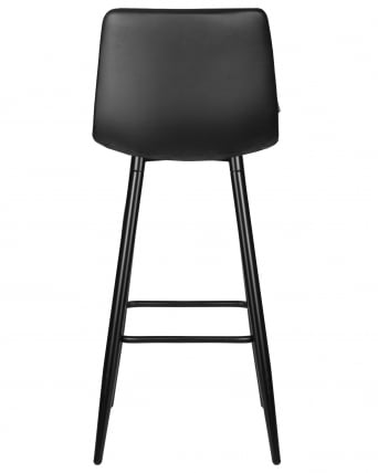 Стул барный DOBRIN NICOLE (черные матовые ножки, черная экокожа (P-01))_4