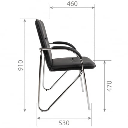 Комплект офисных кресел CHAIRMAN 851 экокожа Черный_4