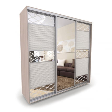 Шкаф-купе 3-х дверный Акцент-Лайн КР 1500х600 Ясень шимо светлый_0