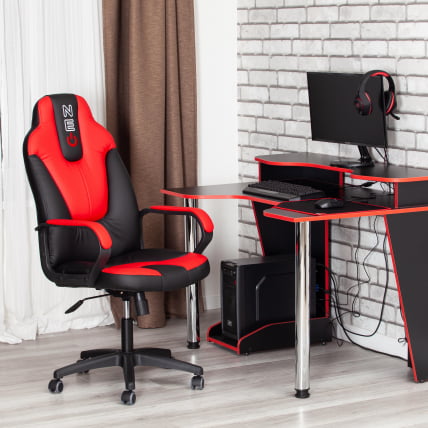 Кресло NEO 2 (22) экокожа Черный/красный 36-6/36-161_13