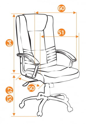 Кресло руководителя Maxima хром (черный 36-6)_1