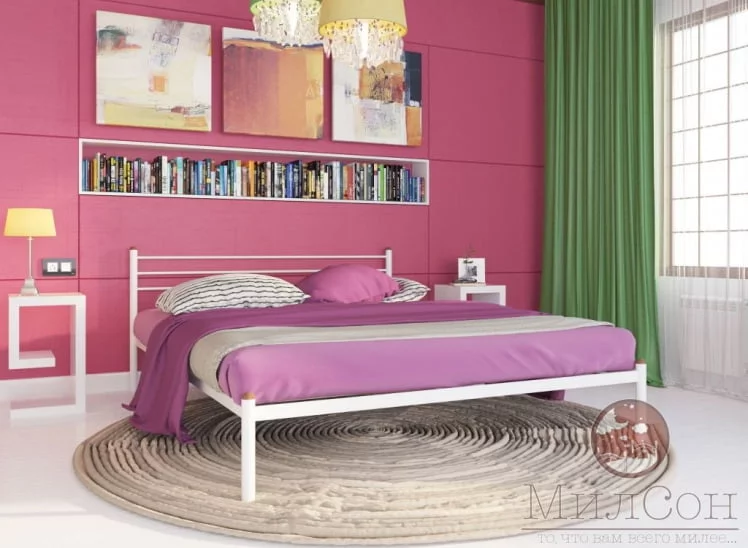 Кровать Милана 1600х1900 Белая_1