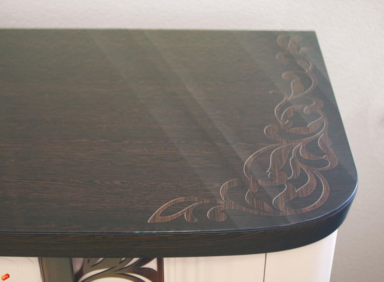 Комплект мебели для спальни Катрин №04 Дуб венге Белый песок Санчо крем Браун вуд_8