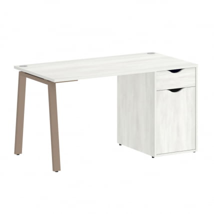 Стол письменный HOME OFFICE VR.SP-3-138.1.A Снежная Платина/Мокко металл_0