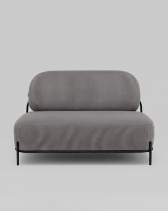 Диван Стоун велюр рельефный светло-серый_1