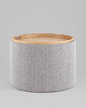 Пуф с ящиком Хюгге L букле серый_1