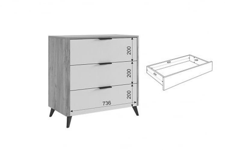 Комод Адам MSA-02 дуб крафт золотой/графит_3