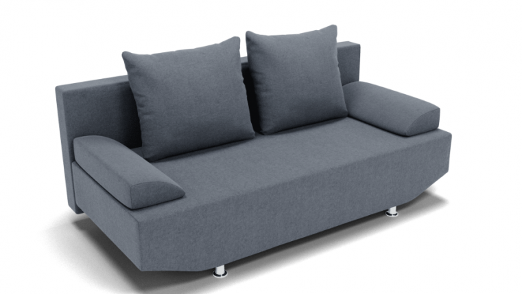 Диван Сити (ЗР) Цвет фасада: Серый; Тип: Прямой; Материал фасада: Металл/Велюр_0